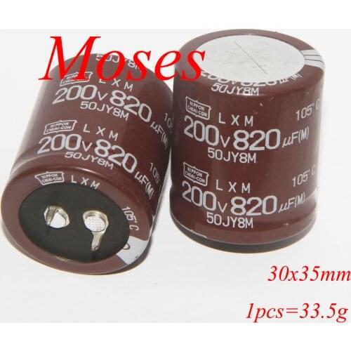 200v 820uf 30x35mm +/- 20% Japan 100% Original New NCC LXM Capacitance Low ESR Audio Electrolytic Capacitor Radial