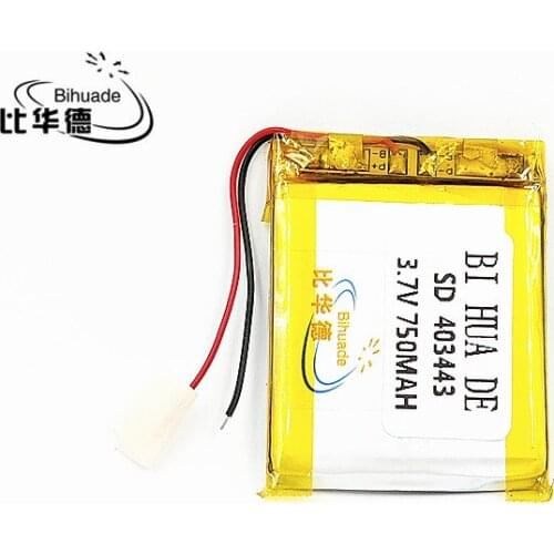 3.7V 750mAh 403443 Lithium Polymer Li-Po li ion Rechargeable Battery cells For Mp3 MP4 MP5 GPS