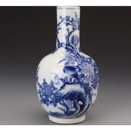 5 Antique QingDynasty porcelain vase,Blue & white Flower bottle 6,hand painted crafts,Decoration,Collection&Adornment