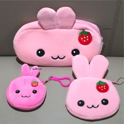 8-22CM rabbit Plush Toy purse , Gift Keychain Plush Toy purse bag