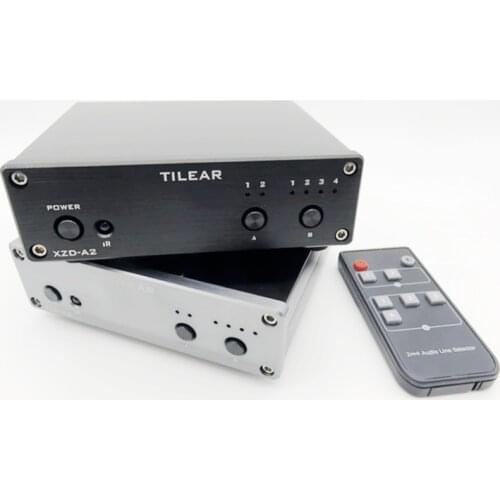 A2 HIFI Remote 2 Input 4 Output RCA HUB Audio Distributor Signal Selector Source Switcher Tone Volume For Stereo Amplifier Board