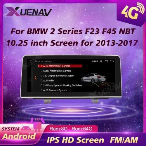 Android Auto Radio Headunit For BMW 2 Series 2013-2017 F23 F45 NBT system Car Multimedia Player GPS Navigation 2 din