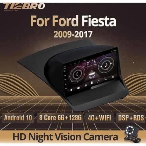 TIEBRO 2 Din Android 10.0 Car Radio For Ford Fiesta 2009-2017 GPS Navigation Stereo Receiver Bluetooth Player DSP Auto Radio IGO