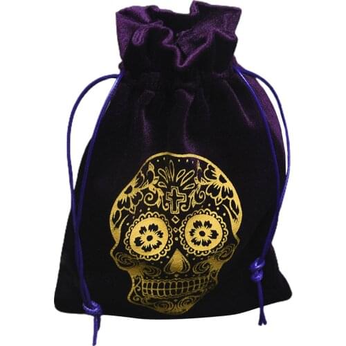 12 Styles Tarot Card Storage Bag Velvet Soft Jewelry Flanne Drawstring Pouch Board Game Cards