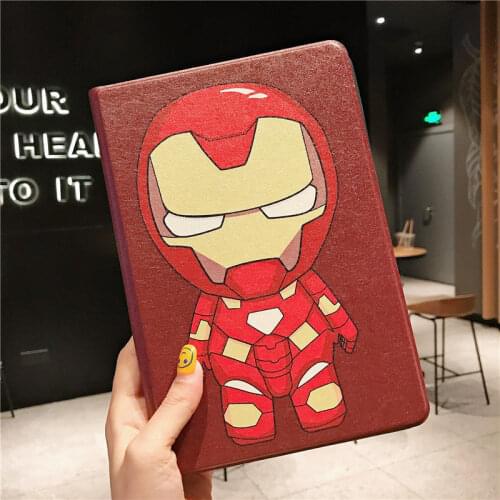 Marvel Captain America iron man TPU Cover with Support Frame for IPad 10.2 2019 IPad 2 3 4 9.7 2017 2018 IPad Air 2 9.7 TPU Case