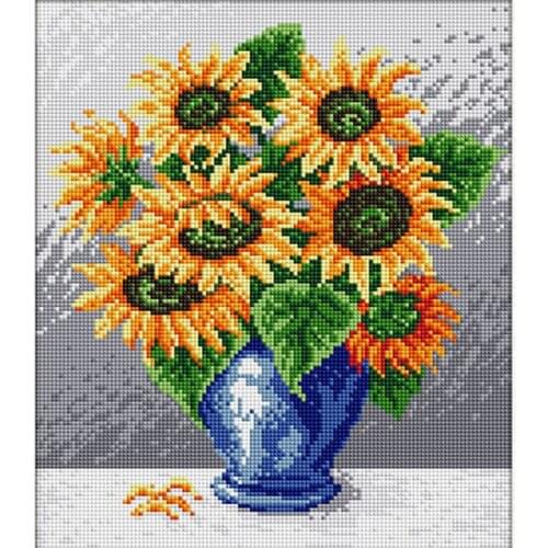 DIY Diamond Painting 5D Cross Stitch Sunflower Crystal Square Diamond Sets Unfinished Decorative Full Diamond Embroidery