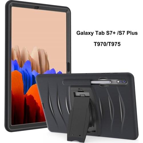 For Samsung Galaxy Tab S7 Plus case SM-T970/T975/T976 Detachable Kickstand Shockproof Tablet Pencil Cover for galaxy tab s7 Plus