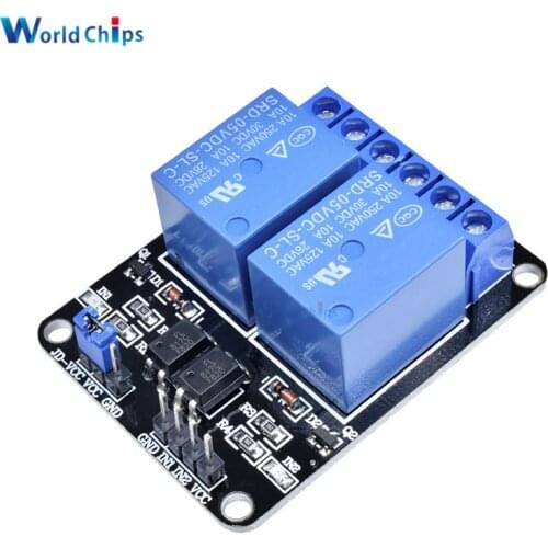 5V 2-Channel 2 Channel Relay Module Shiled Relay Expansion Board Low Level Triggered 2-Way Relay Module For Arduino ARM PIC AVR