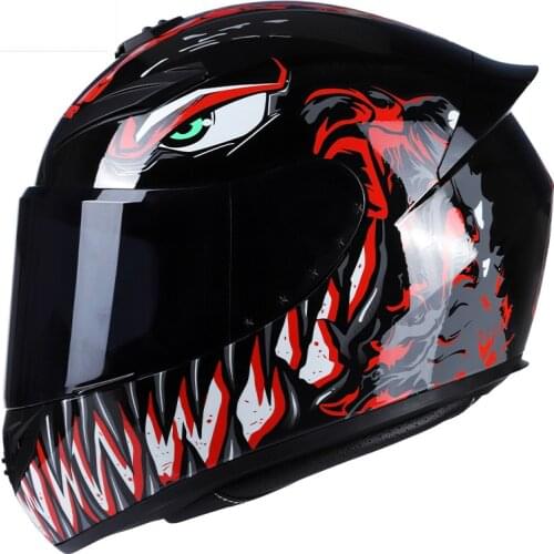 New Venoms ABS Material Full Face Motorcycle Helmet Unisex Women Men Helmet Bike Crash Helmet Capacete Motorcycle accessaries