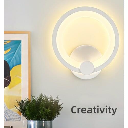Wall Lamp Simple Modern Creative Personality Living Room Aisle Staircase CorridBackground Geometric Led Nordic Bedroom Bedside