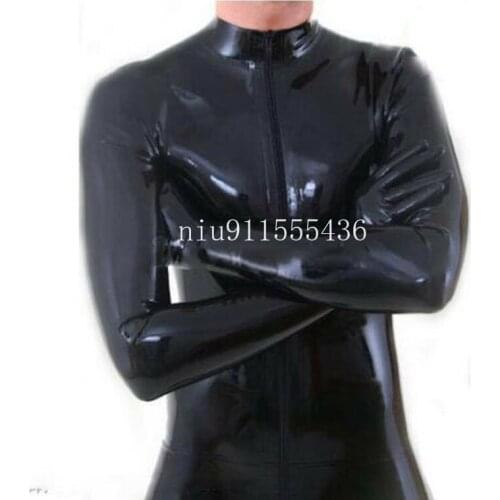 Nature Latex Handmade Unisex Latex Catsuit with Gloves & Socks Tight Transvestite Bodysuit for Men