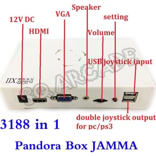 999 in 1 upgrade version 3188 in 1 Jamma Pandora box Multi Arcade Game Board support VGA / HDMI HD for Video Games 53 of 3D game