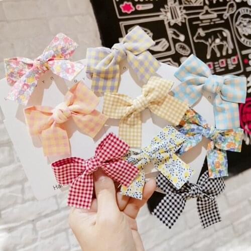 Baby Girls Boutique Hairpins Korean Cute Bows Hair Clips for Barrettes Children Hair Bows Simple Kids Headwear Hair Accessories