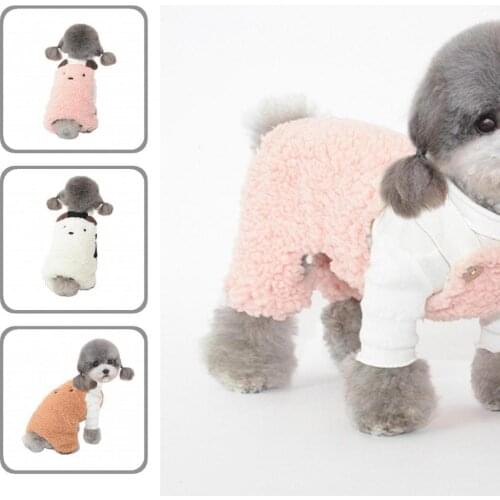 Skin-friendly Nice-looking Warm Pet Jumpsuits Clothing Thickened Pet Clothes Soft Texture for Kitty