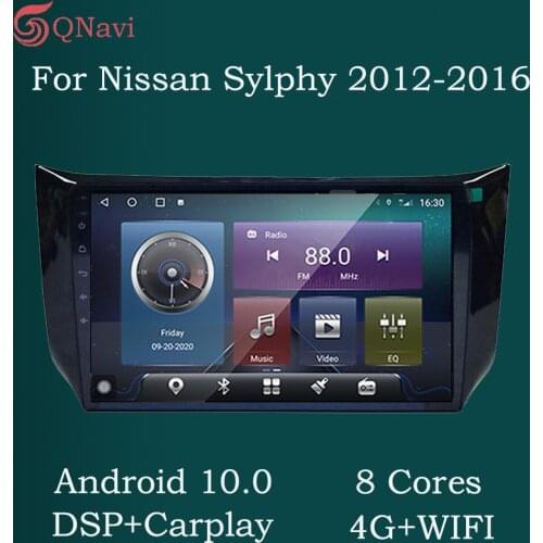 QNavi Android 10.0 WIFI 4G Car Radio Multimedia Player For Nissan Sylphy B17 Sentra 2012-2016 Tape Recorder Split 3 Screen OBDII