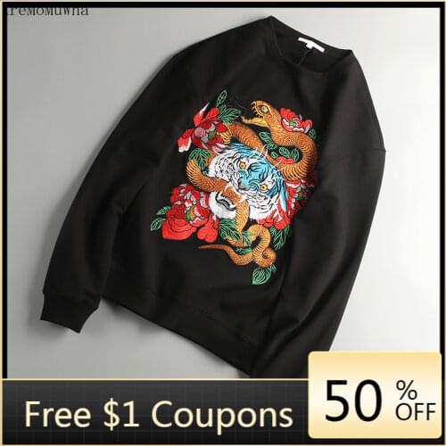 2020 Autumn Winter New Yokosuka Embroidery Designer Tide Brand Exquisite Embroidery Pullover Long Sleeve Sweatshirts Clothes