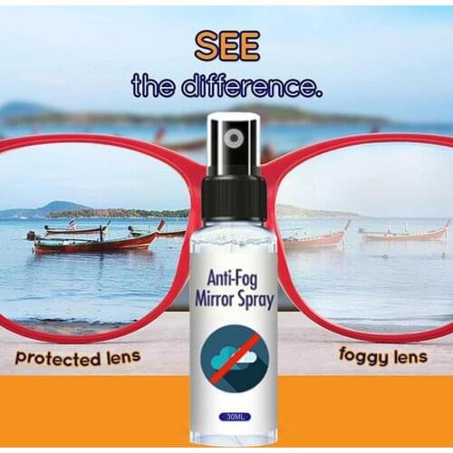 30/100ml Long Lasting Defogger For Glasses Anti Fog Spray Super Lens Nice Eyeglass Hydrophobic Cleaner Formula U5I3