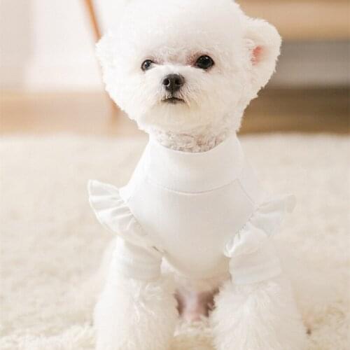 Spring Autumn Pet Cat Dog Clothing T-shirt Pajamas Puppy Small Dog Costume Apparel Bottoming Shirt Yorkies Bichon Poodle Clothes