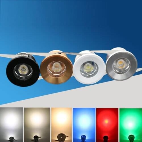 LukLoy Embedded Mini Thumb Spotlight 1w Window Display Counter Wine Cabinet Downlight Background Wall Color LED Small Spot light