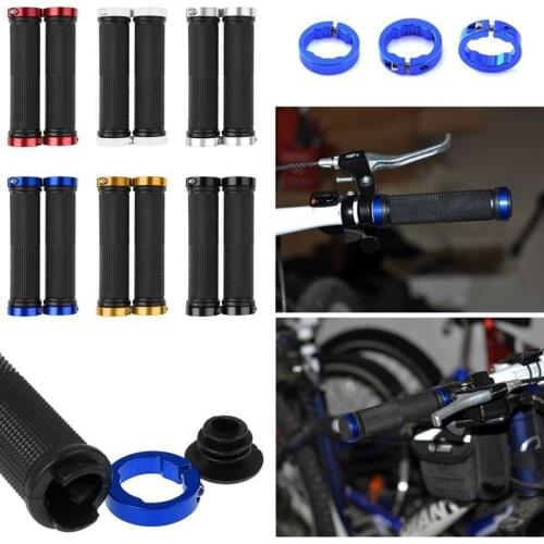 1 Pair Road Cycling Handlebar Grips MTB BMX Anti-Skid Rubber Bicycle Grips Mountain Bike Lock On Bicycle Handlebars End Grips
