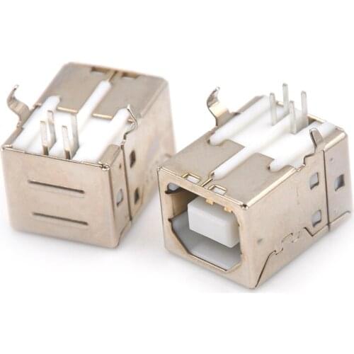 10pcs Printer USB Interface BF90 Degree Type B USB Data Interface D Type Mouth USB Socket Shell Plating Is Not Easy To Rust