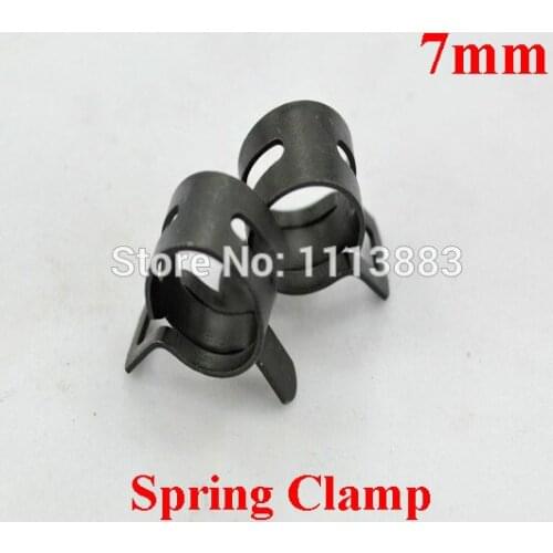 100 PCS OD 7mm 0.28" Spring Clip Fuel / Silicone Vacuum Hose Clamp Low Pressure