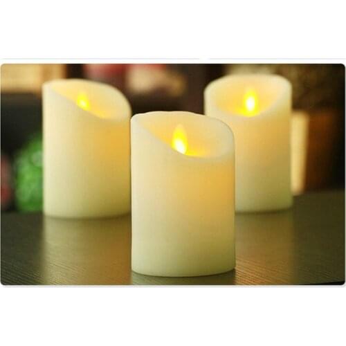 12pcs/set LED Auto Electronic Flameless Candle Automatic Lights Large DIA Simulation Candle Lamp Party Wedding Birthday Decor