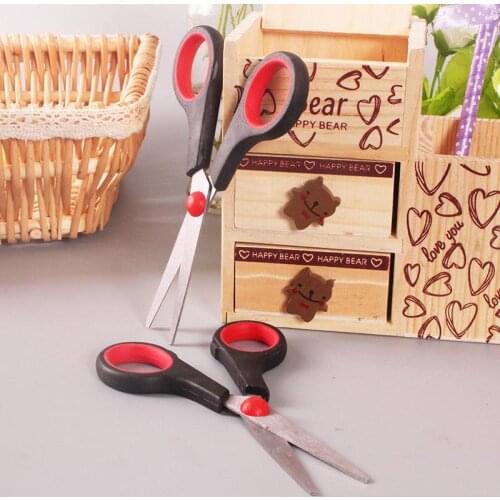 13cm rubber and plastic scissors Office business Scissors Student Scissors Wholesale
