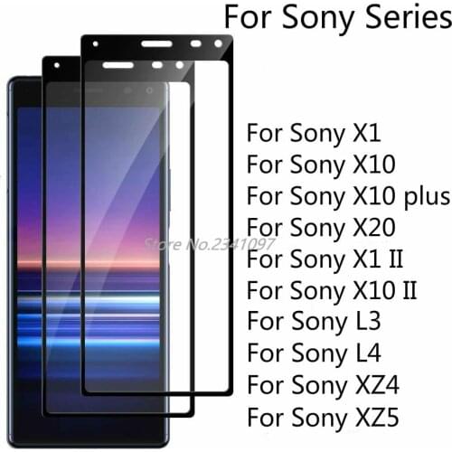 2 Pieces Tempered Glass for Sony Xperia X1 X10 II X20 Screen Protector 3D 9H Full Cover For Sony X10 Plus Protective Film Glass