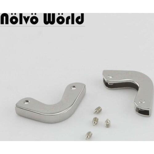 20-100pcs 20*20mm 2 colors wallet purse flap small decoration end clip frame in screw,small bag edge tail metal frames