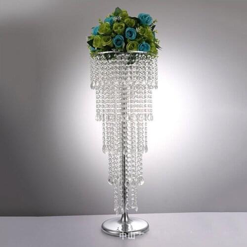 39Inch height silver gold Acrylic Wedding table Centerpiece Flower Stand Rack Party Decorations supplies