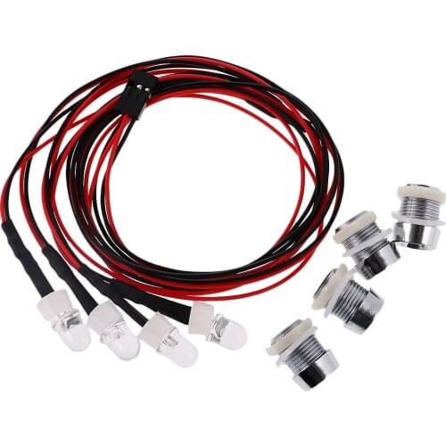 RC Car Modified Part 4 Pieces LED 8mm LED Lamp Light Set for HSP HPI