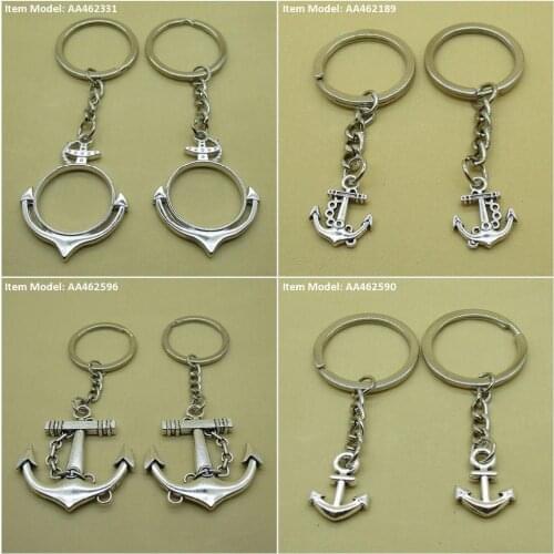 Keychain Keyring Anchor Cabochon Frame Bag Charms Key Chains Rings