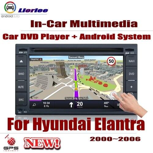 For Hyundai Elantra 2000-2006 Car Android Player Radio GPS Navigation Displayer System Audio Video In Dash Multimedia Head Unit
