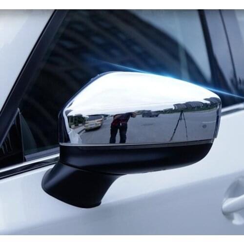 For Mazda CX-5 CX5 2017-2020 Chrome Car Side Door Rearview Mirror Sticker Cover Trim ABS Carbon Fibre Accessories