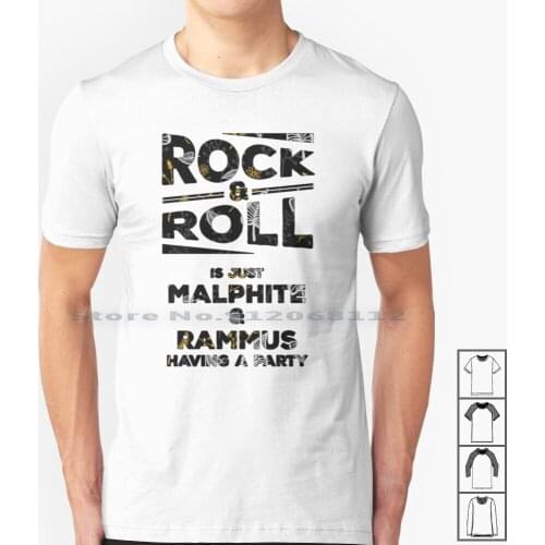 Malphite And Rammus Party T Shirt 100% Cotton Happy Seasonal Halloween Pentakill Jungler Video Games Ps4 Fan Art Fantasy