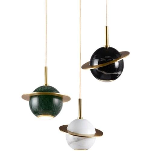 New Personality Marble Literary simple Bedroom Bedside Restaurant Bar Combination Planetary Style Chandelier