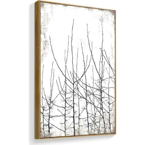 Framed Canvas Wall Art for Living Room, Bedroom Tree Illustration V Canvas Prints for Home Decoration Ready to Hang