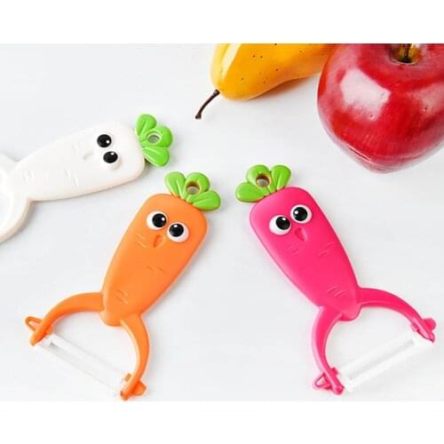 Ceramic Peeler Vegetable Slicer Cute Radish Design Portable Melon Planer 1Pcs Kitchen Gadget Plastic Handle Multifunction