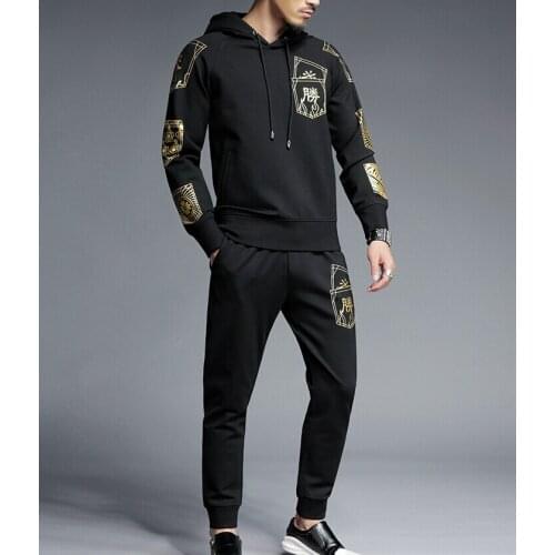 Two Pieces Sets Casual Tracksuit Male Pants Suits Men Plus Size 3xl winter design