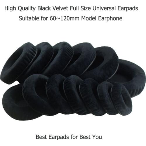 Soft Velvet Round Ear Pads Universal Size Earpads for 60/65/70/75/80/85/90/95/100/105/110/115/120mm Headphones Model
