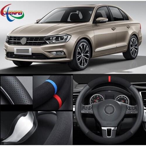 38cm Non-Slip Dreathable Suede steering wheel cover For Volkswagen Bora Car Interior decoration accessories
