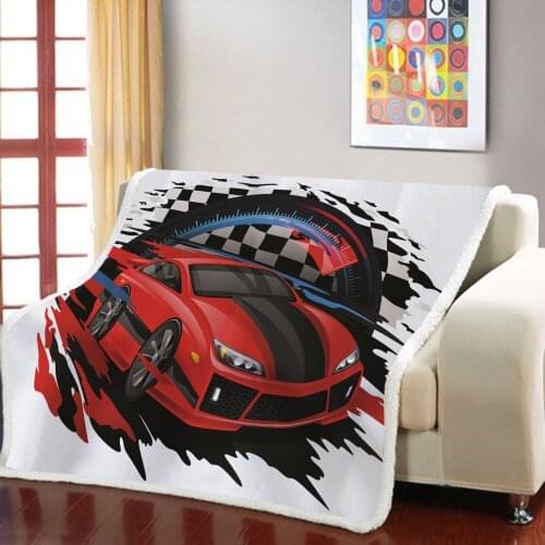 New Race Car Tire Crawler Printed Blanket Bedroom Decoration Plus Fleece Blanket 3D Printed Cardin Blanket Bedroom Blanket