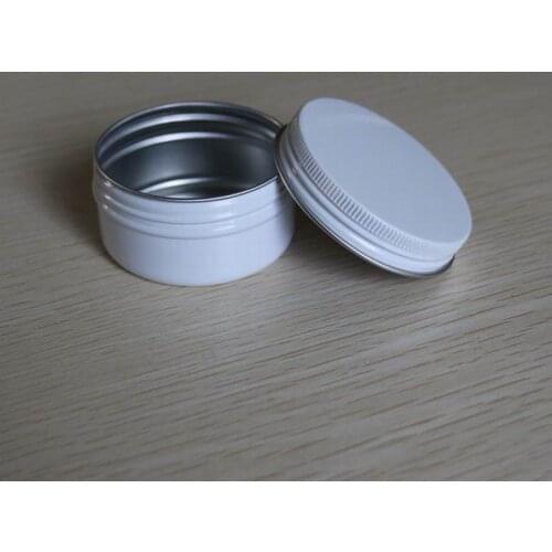New Arrive 200pcs/lots 10g white aluminum jar 10ml white aluminum tin aluminum metal container