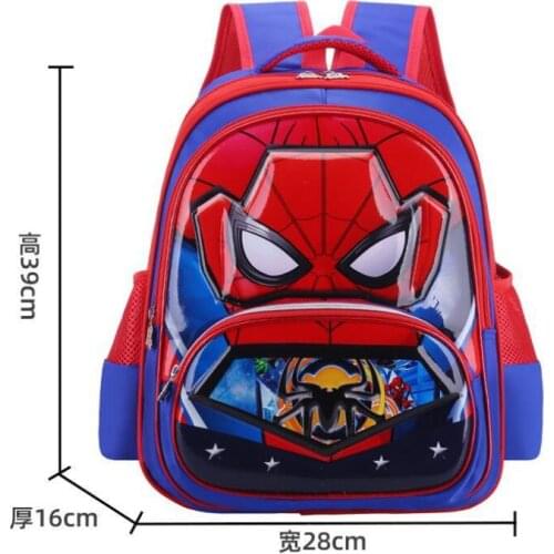 Disneys new 3D Spider-Man primary schoolbag cute cartoon childrens schoolbag kindergarten backpack