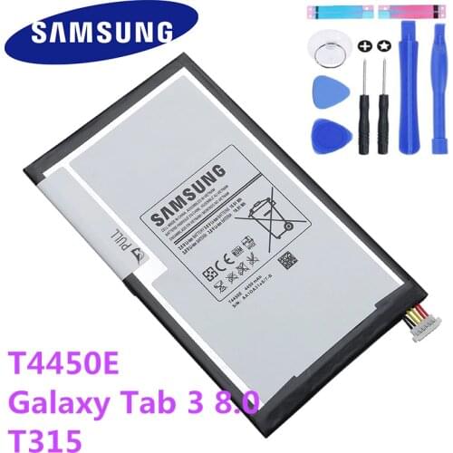 Original Tablet Battery For Samsung Galaxy Tab 3 8.0 T4450E T310 T311 T315 Genuine Replacement Batterries 4450mAh Akku + Tools