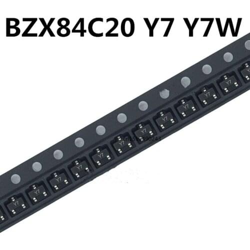 Original new 100pcs/ BZX84C20 Y7 Y7W 20V SOT-23
