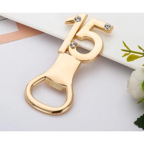 10pcs/lot Party Favors 15 Years Old Birthday Souvenir Creative Gift Alloy Wedding Day Present Opener For Guest Giveaways