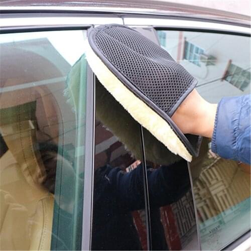 Microfiber Wool Soft Auto Car Washing Glove Cleaning Car Cleaning glove Motorcycle Washer Care Car paint Wash care tools