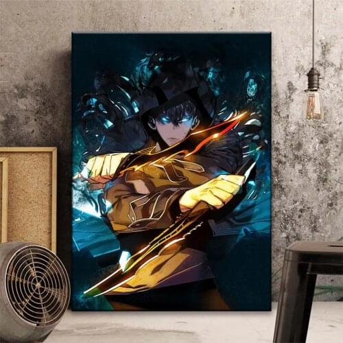 Anime Solo Leveling Canvas Painting Wall Anime Art Print Poster Picture Wall Modern Minimalist Bedroom Living Room Decoration